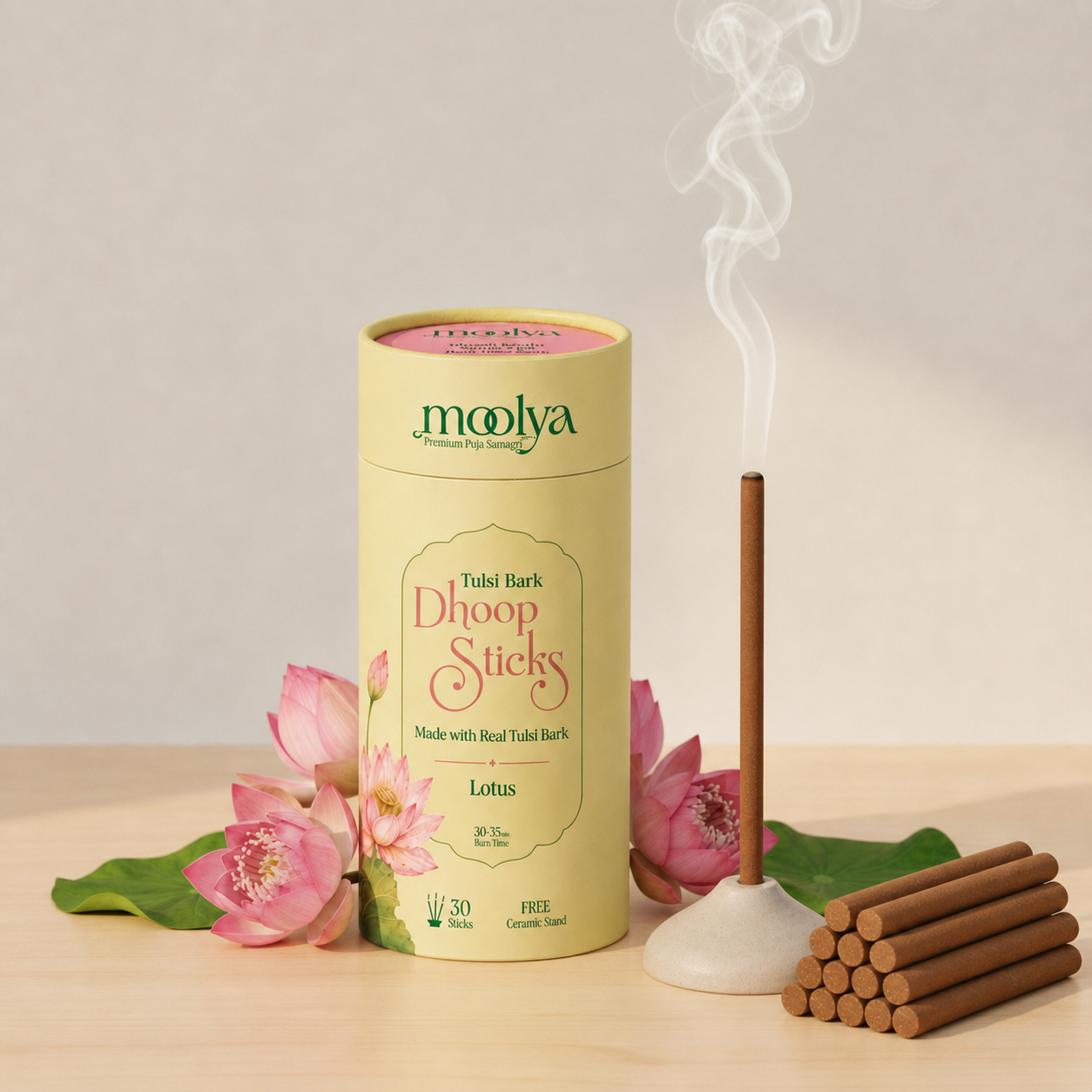 Tulsi Bark Dhoop - Lotus