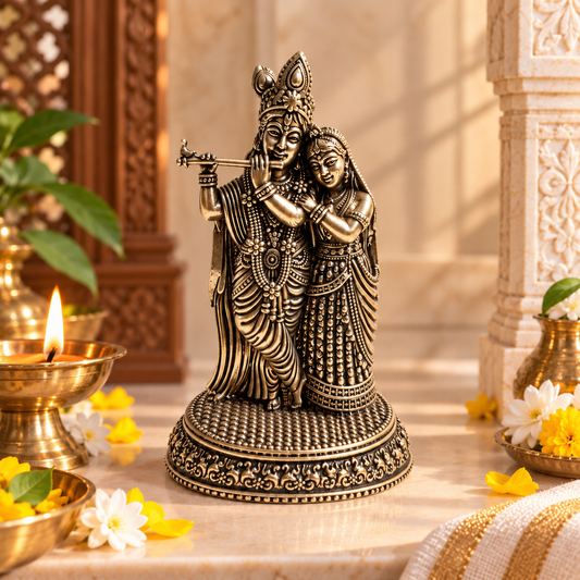 The Divine Couple - Ashtadatu White Brass