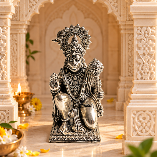 Hanuman - Ashtadhatu White Brass