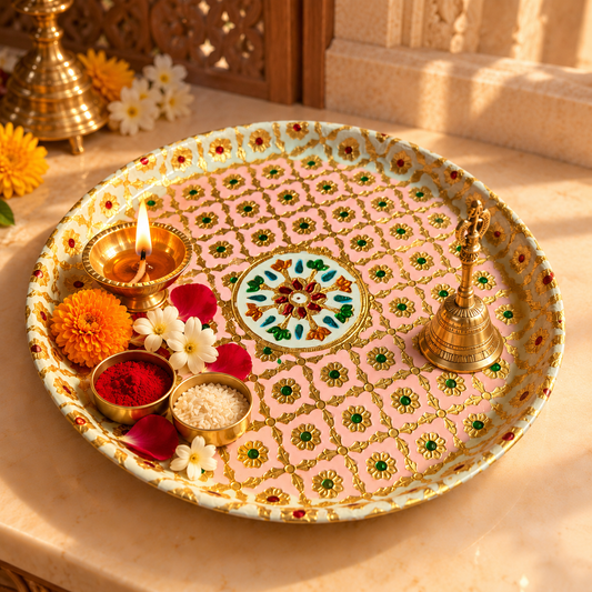 Meenakari Arti Thali