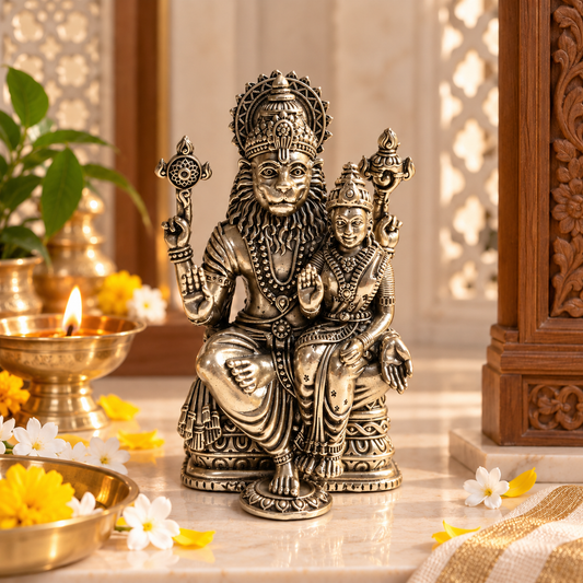 Laxmi-Narasimha - Ashtadatu White Brass